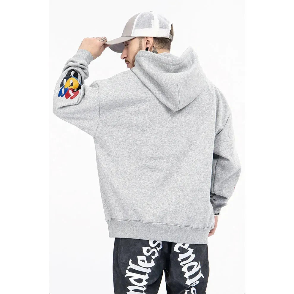 Graffiti Splash Ink Hip Hop High Street Distressed Retro Hoodie For Men And Women - Bellarte Enchanté Graffiti Splash Ink Hip Hop High Street Distressed Retro Hoodie For Men And Women